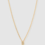 Colar Pingente Mini Inicial Cristal - Ouro 18K | SILLENE - B