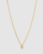 Colar Pingente Mini Inicial Cristal - Ouro 18K | SILLENE - B