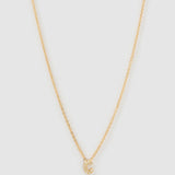 Colar Pingente Mini Inicial Cristal - Ouro 18K | SILLENE - C