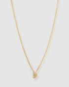 Colar Pingente Mini Inicial Cristal - Ouro 18K | SILLENE - D
