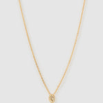 Colar Pingente Mini Inicial Cristal - Ouro 18K | SILLENE - G