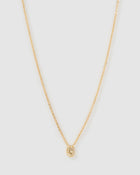 Colar Pingente Mini Inicial Cristal - Ouro 18K | SILLENE - G