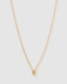 Colar Pingente Mini Inicial Cristal - Ouro 18K | SILLENE - G