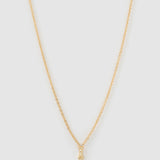 Colar Pingente Mini Inicial Cristal - Ouro 18K | SILLENE - I