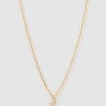Colar Pingente Mini Inicial Cristal - Ouro 18K | SILLENE - J
