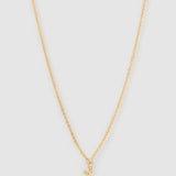 Colar Pingente Mini Inicial Cristal - Ouro 18K | SILLENE - J