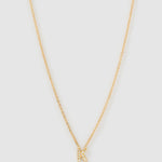 Colar Pingente Mini Inicial Cristal - Ouro 18K | SILLENE - K