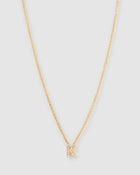Colar Pingente Mini Inicial Cristal - Ouro 18K | SILLENE - K