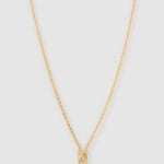 Colar Pingente Mini Inicial Cristal - Ouro 18K | SILLENE - N