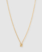 Colar Pingente Mini Inicial Cristal - Ouro 18K | SILLENE - N
