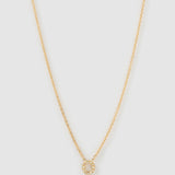 Colar Pingente Mini Inicial Cristal - Ouro 18K | SILLENE - O