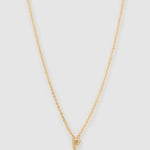 Colar Pingente Mini Inicial Cristal - Ouro 18K | SILLENE - P