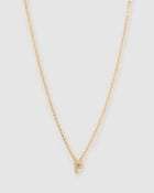 Colar Pingente Mini Inicial Cristal - Ouro 18K | SILLENE - P