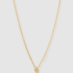 Colar Pingente Mini Inicial Cristal - Ouro 18K | SILLENE - Q