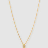 Colar Pingente Mini Inicial Cristal - Ouro 18K | SILLENE - Q