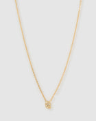 Colar Pingente Mini Inicial Cristal - Ouro 18K | SILLENE - Q