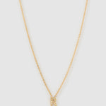 Colar Pingente Mini Inicial Cristal - Ouro 18K | SILLENE - R