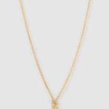 Colar Pingente Mini Inicial Cristal - Ouro 18K | SILLENE - R