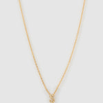 Colar Pingente Mini Inicial Cristal - Ouro 18K | SILLENE - S