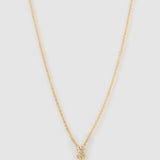 Colar Pingente Mini Inicial Cristal - Ouro 18K | SILLENE - S