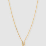Colar Pingente Mini Inicial Cristal - Ouro 18K | SILLENE - U