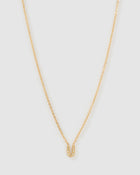 Colar Pingente Mini Inicial Cristal - Ouro 18K | SILLENE - U