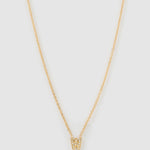 Colar Pingente Mini Inicial Cristal - Ouro 18K | SILLENE - W