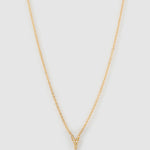 Colar Pingente Mini Inicial Cristal - Ouro 18K | SILLENE - Y