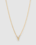Colar Pingente Mini Inicial Cristal - Ouro 18K | SILLENE - Y