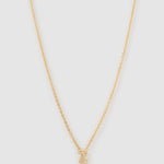 Colar Pingente Mini Inicial Cristal - Ouro 18K | SILLENE - Z
