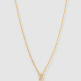 Colar Pingente Mini Inicial Cristal - Ouro 18K | SILLENE - Z