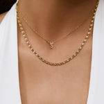 Colar Pingente Mini Inicial Cristal - Ouro 18K | SILLENE