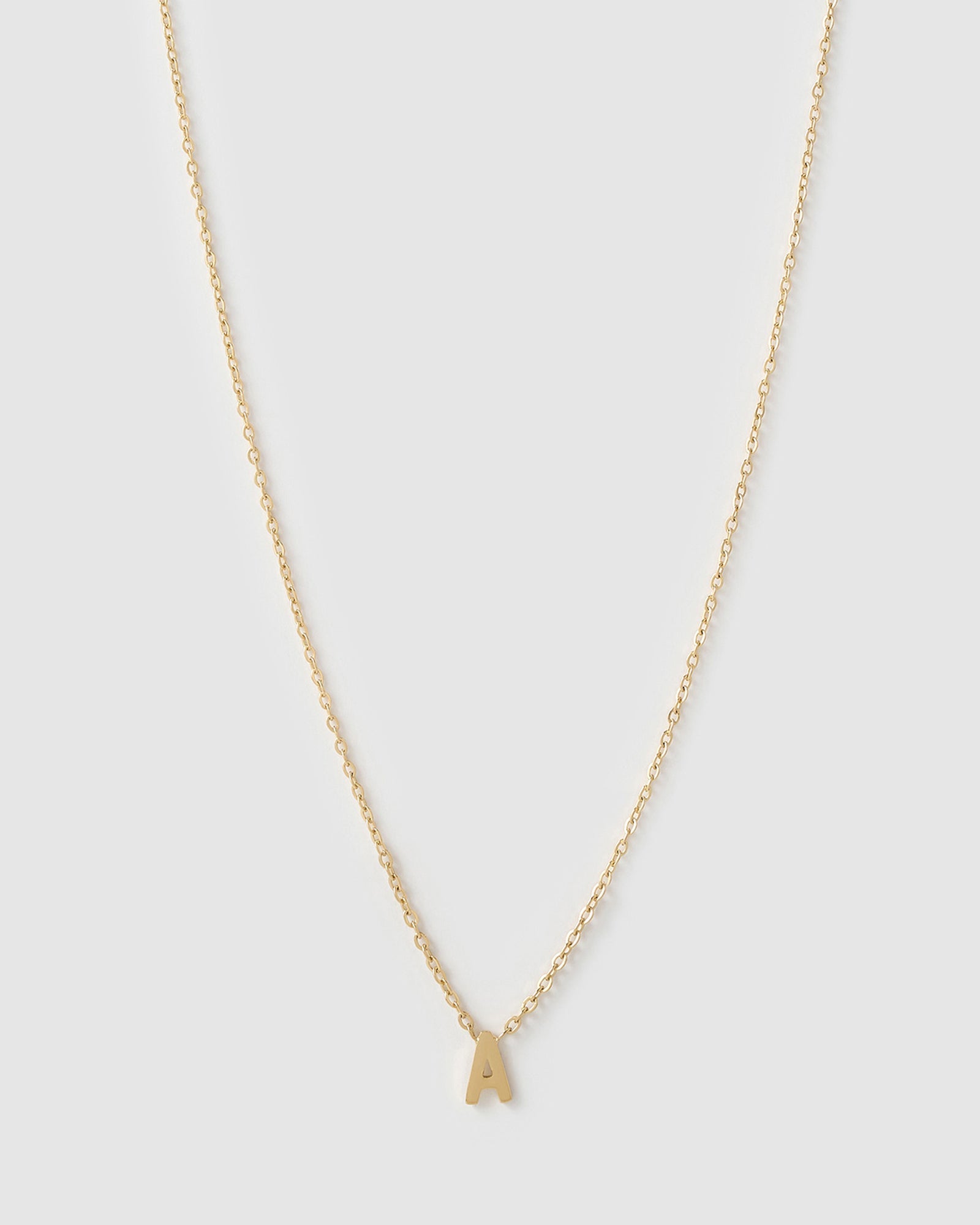Colar Pingente Mini Inicial - Ouro 18K | SILLENE - A