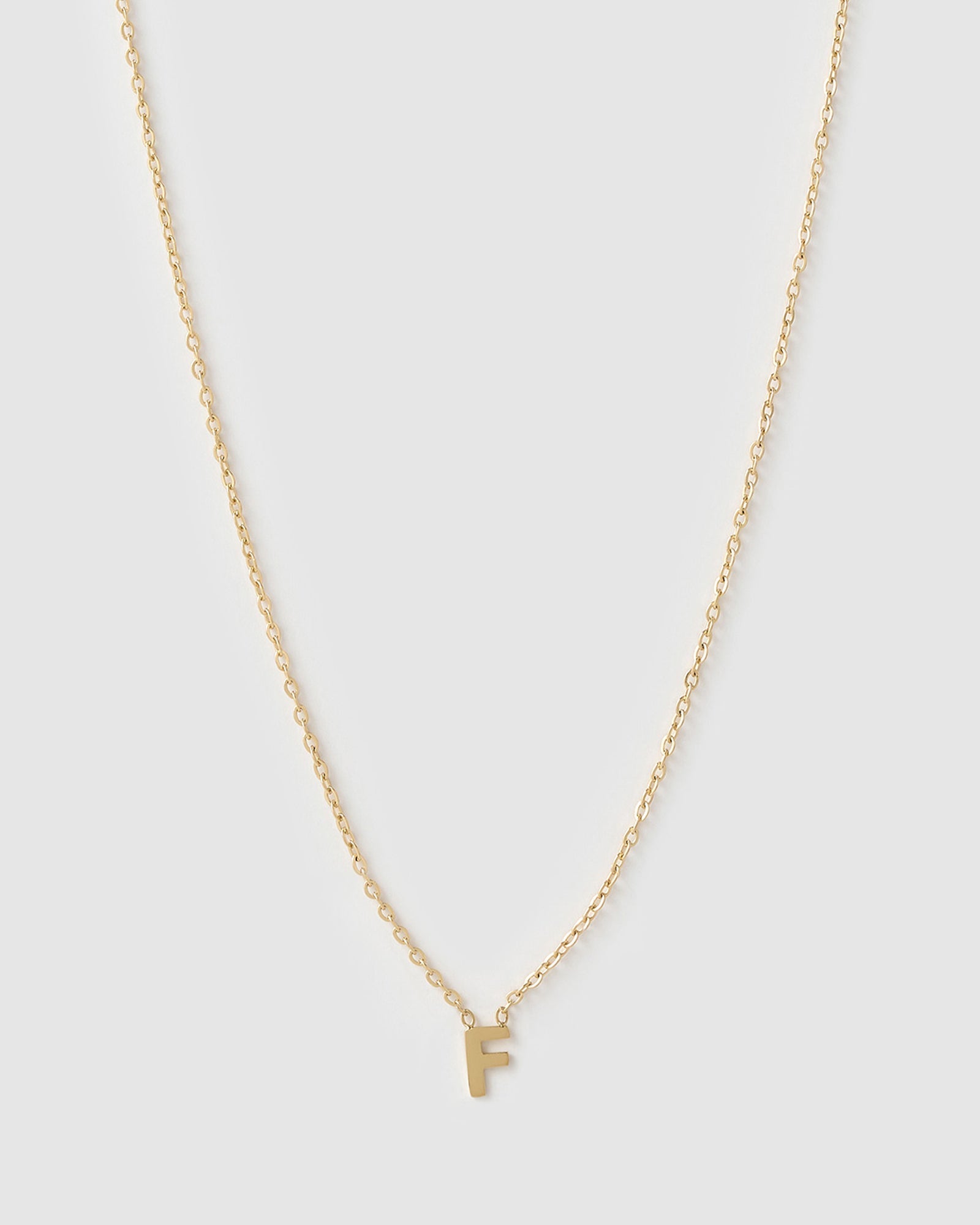 Colar Pingente Mini Inicial - Ouro 18K | SILLENE - F