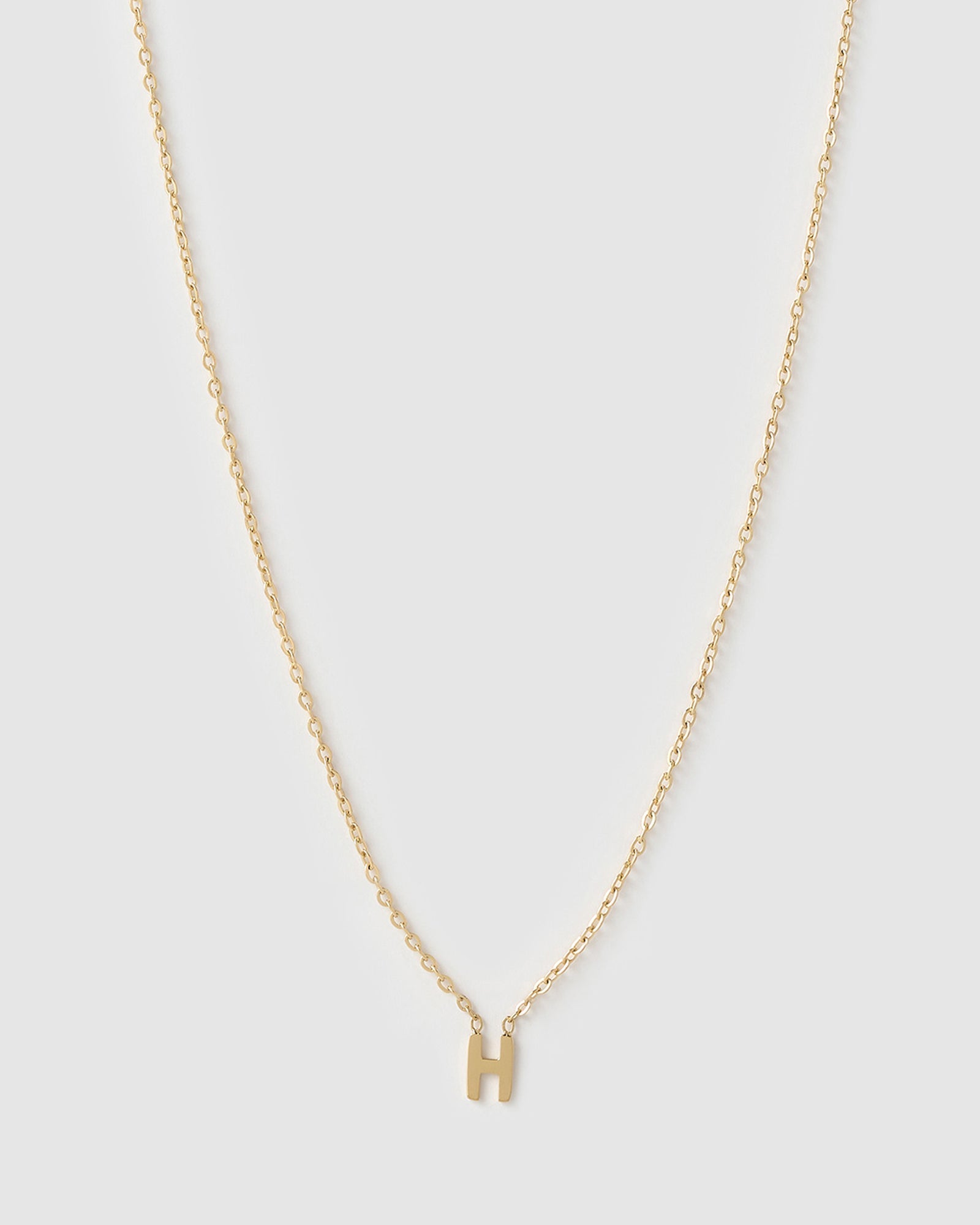 Colar Pingente Mini Inicial - Ouro 18K | SILLENE - H