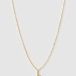Colar Pingente Mini Inicial - Ouro 18K | SILLENE - L