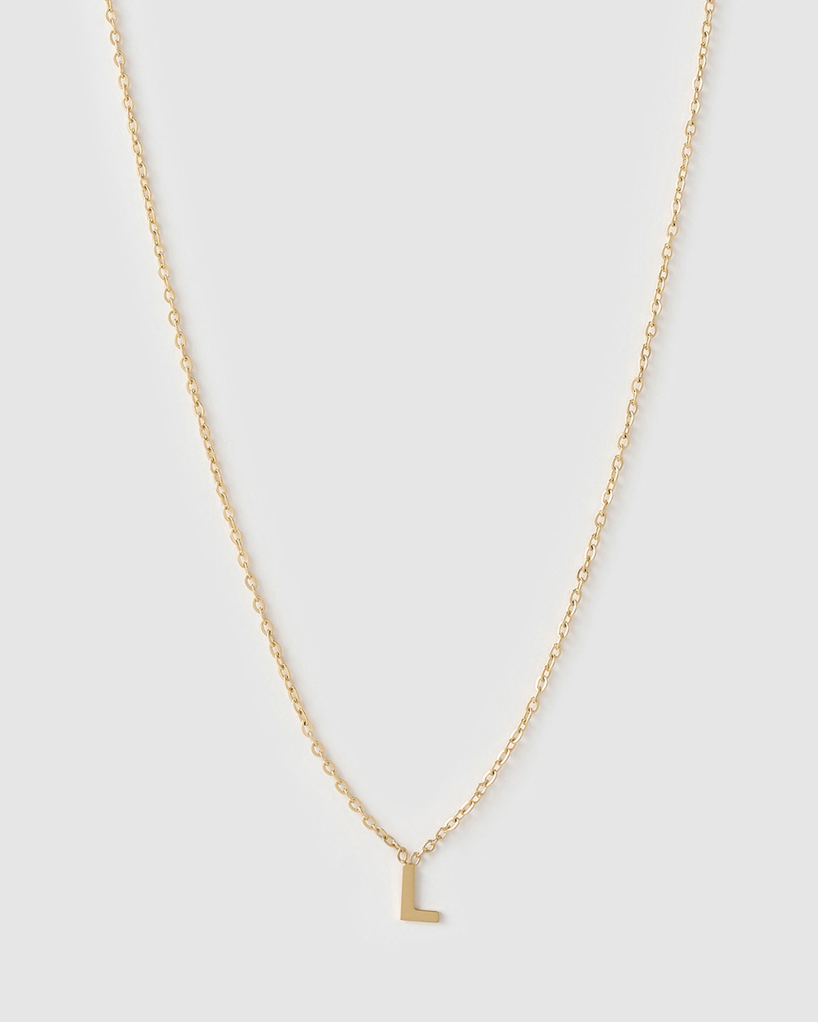 Colar Pingente Mini Inicial - Ouro 18K | SILLENE - L
