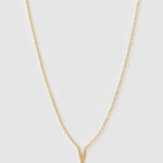 Colar Pingente Mini Inicial - Ouro 18K | SILLENE - V