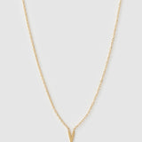 Colar Pingente Mini Inicial - Ouro 18K | SILLENE - V