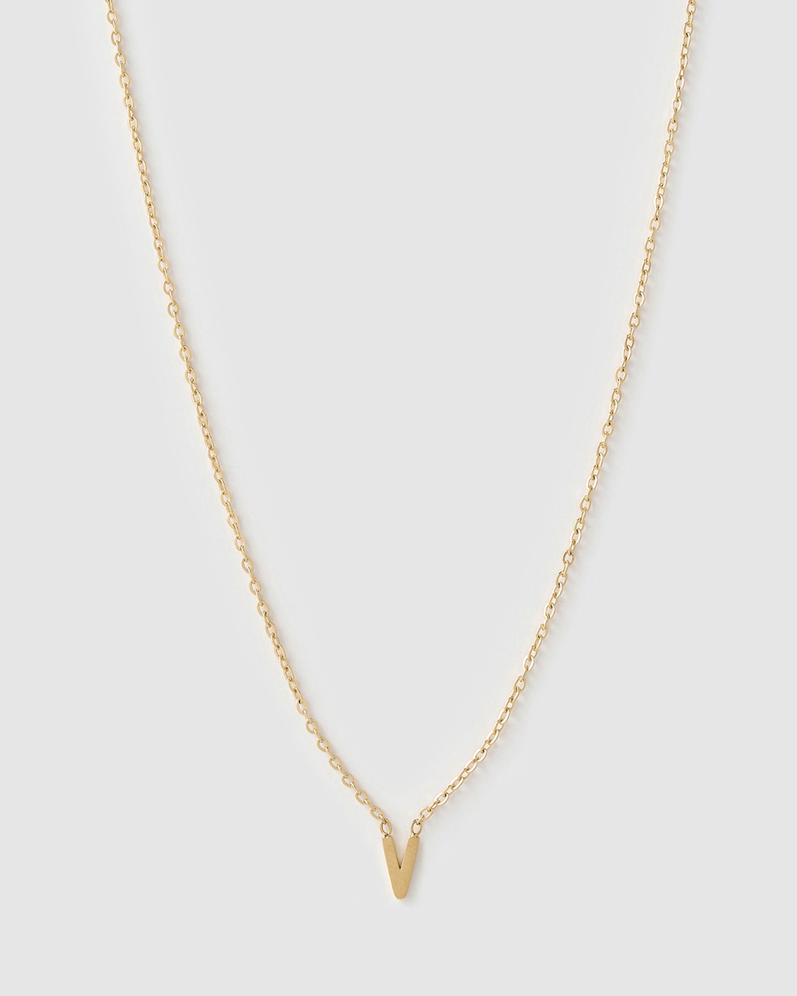 Colar Pingente Mini Inicial - Ouro 18K | SILLENE - V