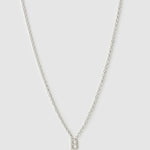 Colar Pingente Mini Inicial - Prata | SILLENE - B