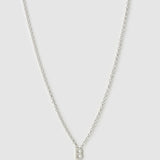 Colar Pingente Mini Inicial - Prata | SILLENE - B