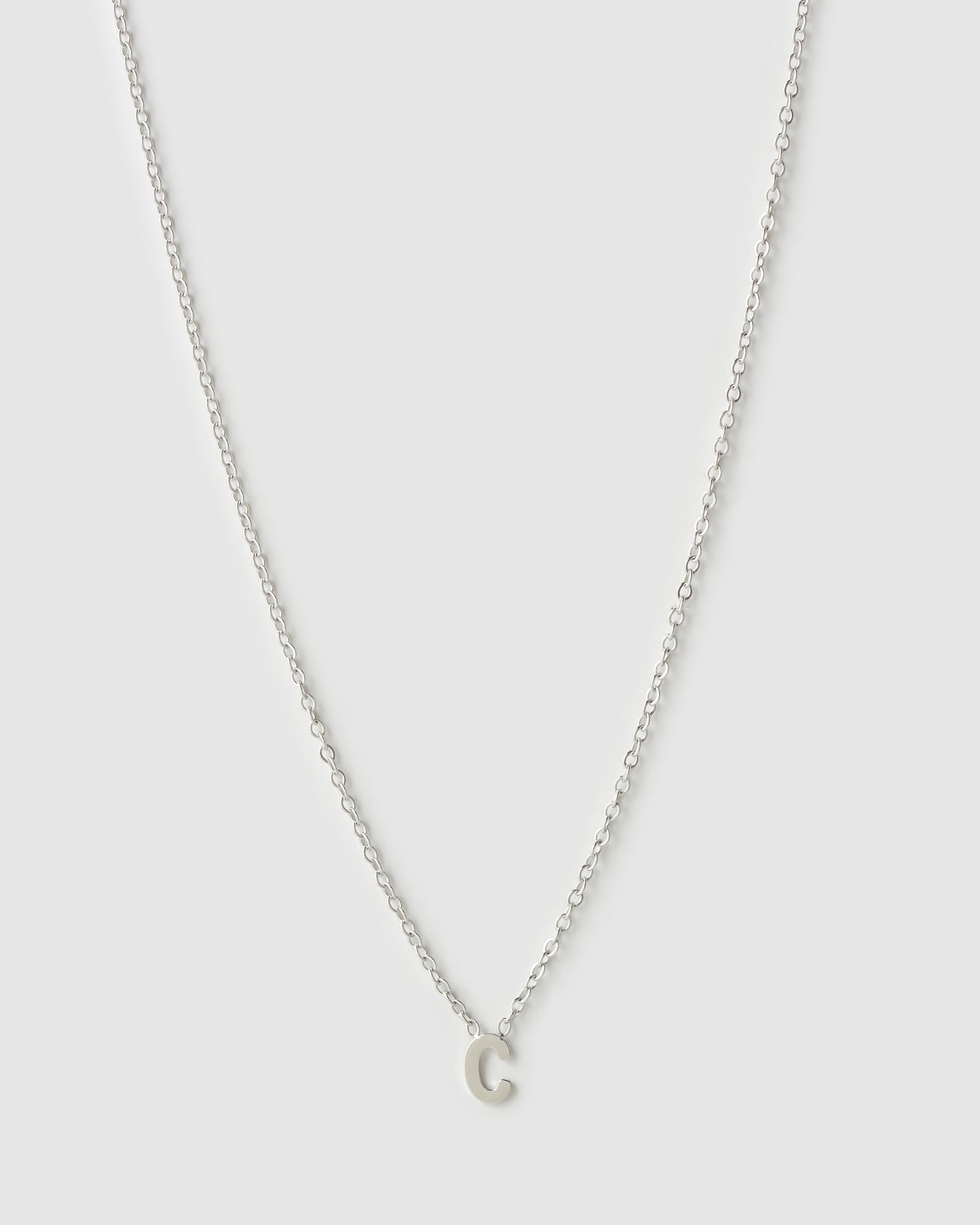Colar Pingente Mini Inicial - Prata | SILLENE - C