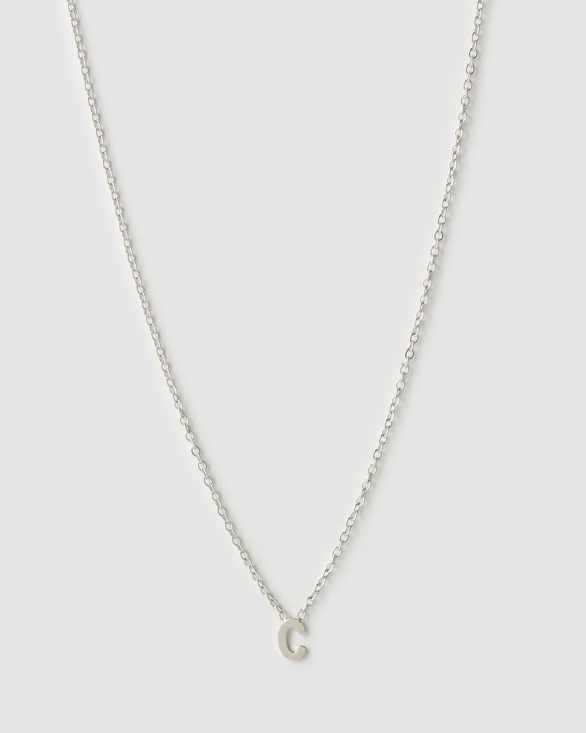 Colar Pingente Mini Inicial - Prata | SILLENE - C