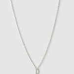 Colar Pingente Mini Inicial - Prata | SILLENE - D