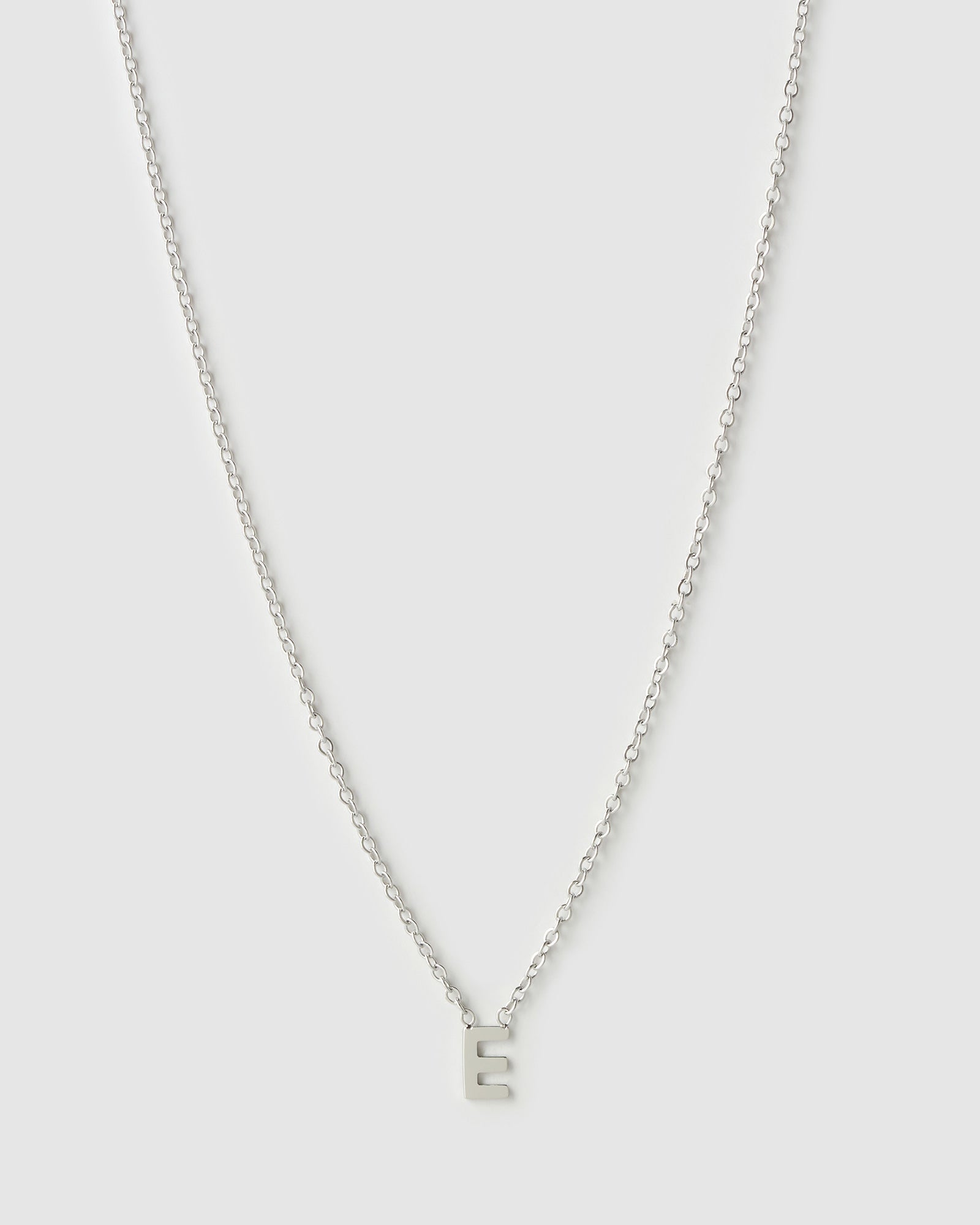Colar Pingente Mini Inicial - Prata | SILLENE - E