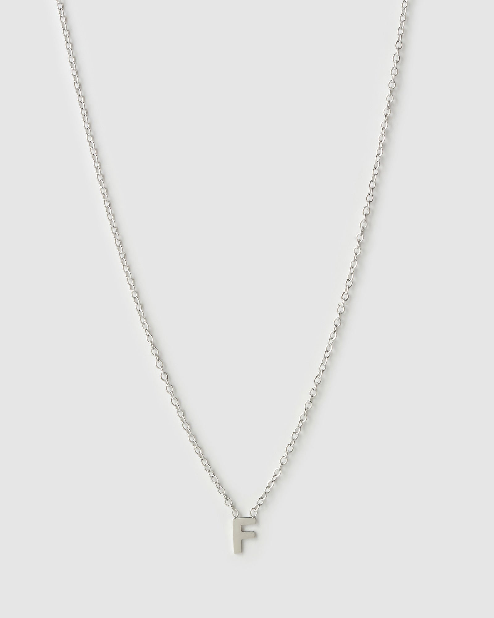 Colar Pingente Mini Inicial - Prata | SILLENE - F