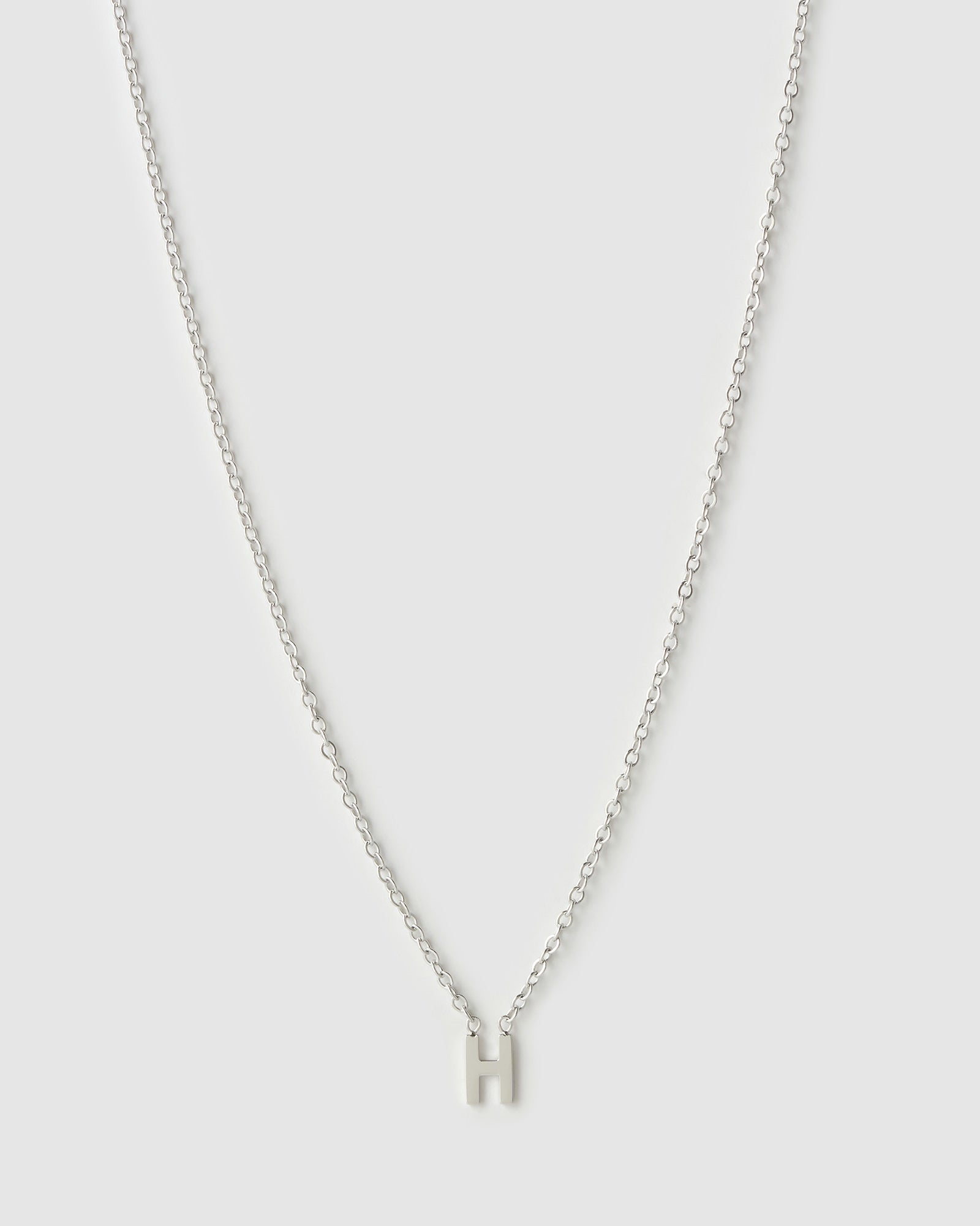Colar Pingente Mini Inicial - Prata | SILLENE - H