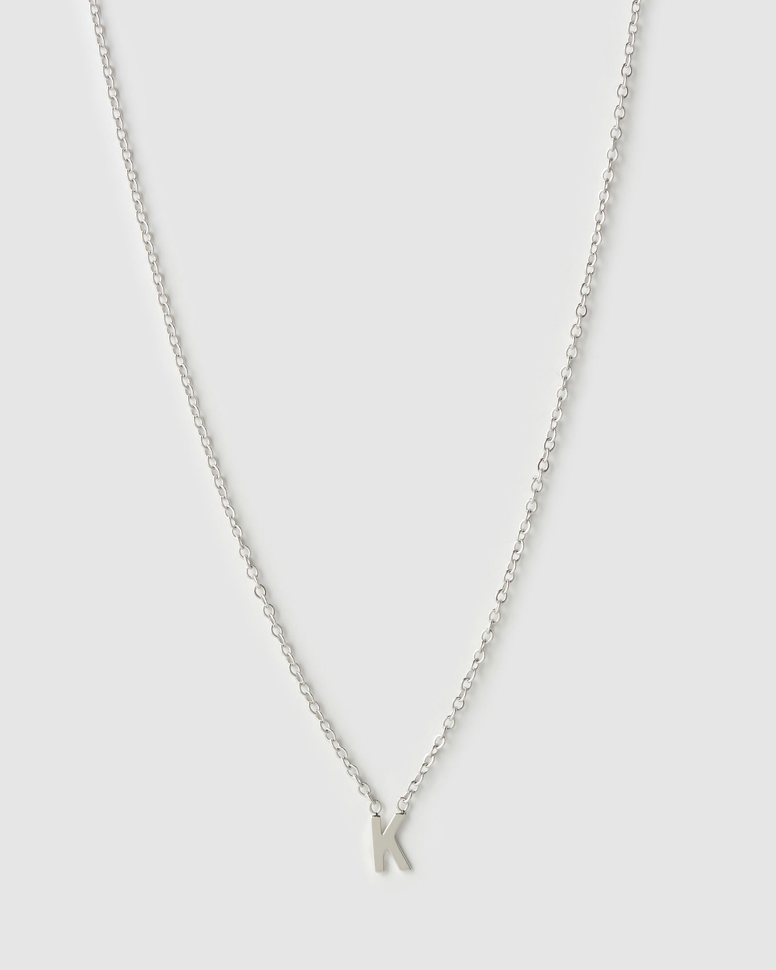 Colar Pingente Mini Inicial - Prata | SILLENE - K