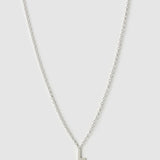 Colar Pingente Mini Inicial - Prata | SILLENE - L